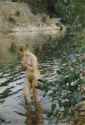 Anders Zorn huttrande flicka oil painting artist